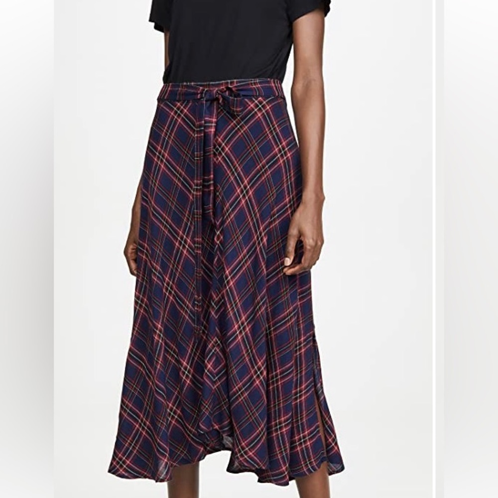 Velvet plaid swing skirt size XS